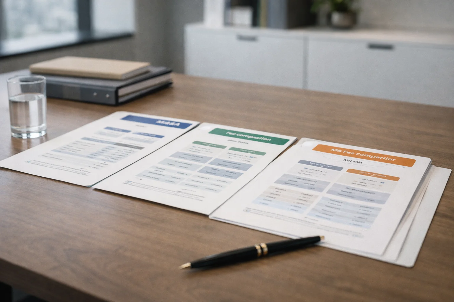 M&A手数料の種類と相場を比較する資料