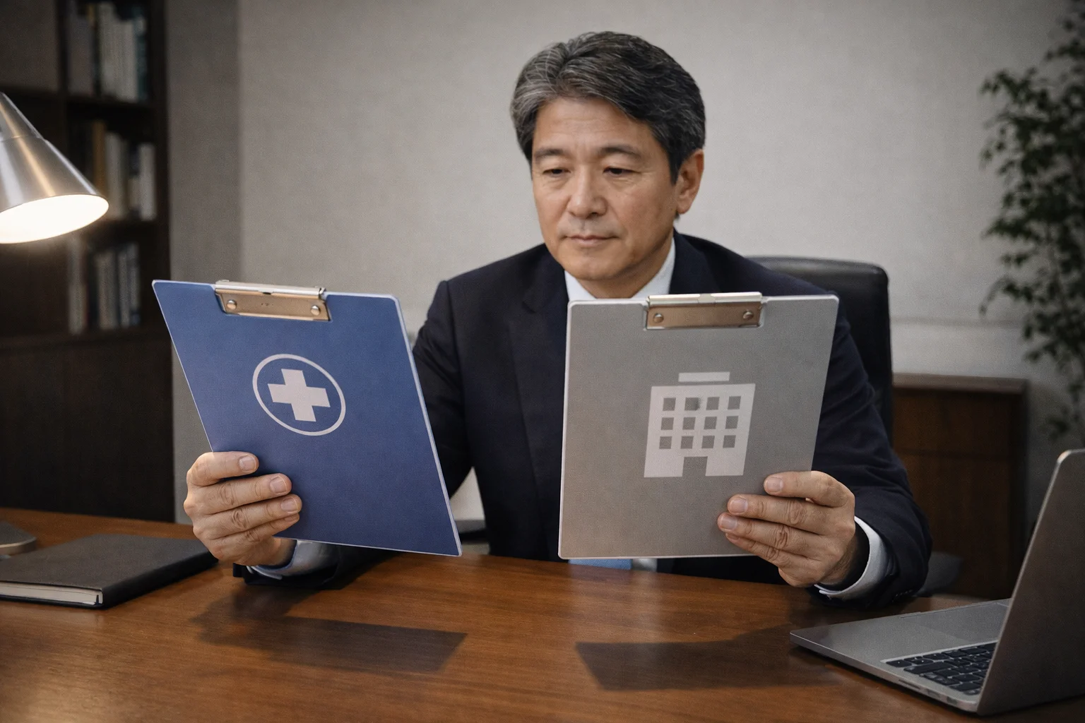 医療法人M&Aと一般企業M&Aの違いを比較するイメージ