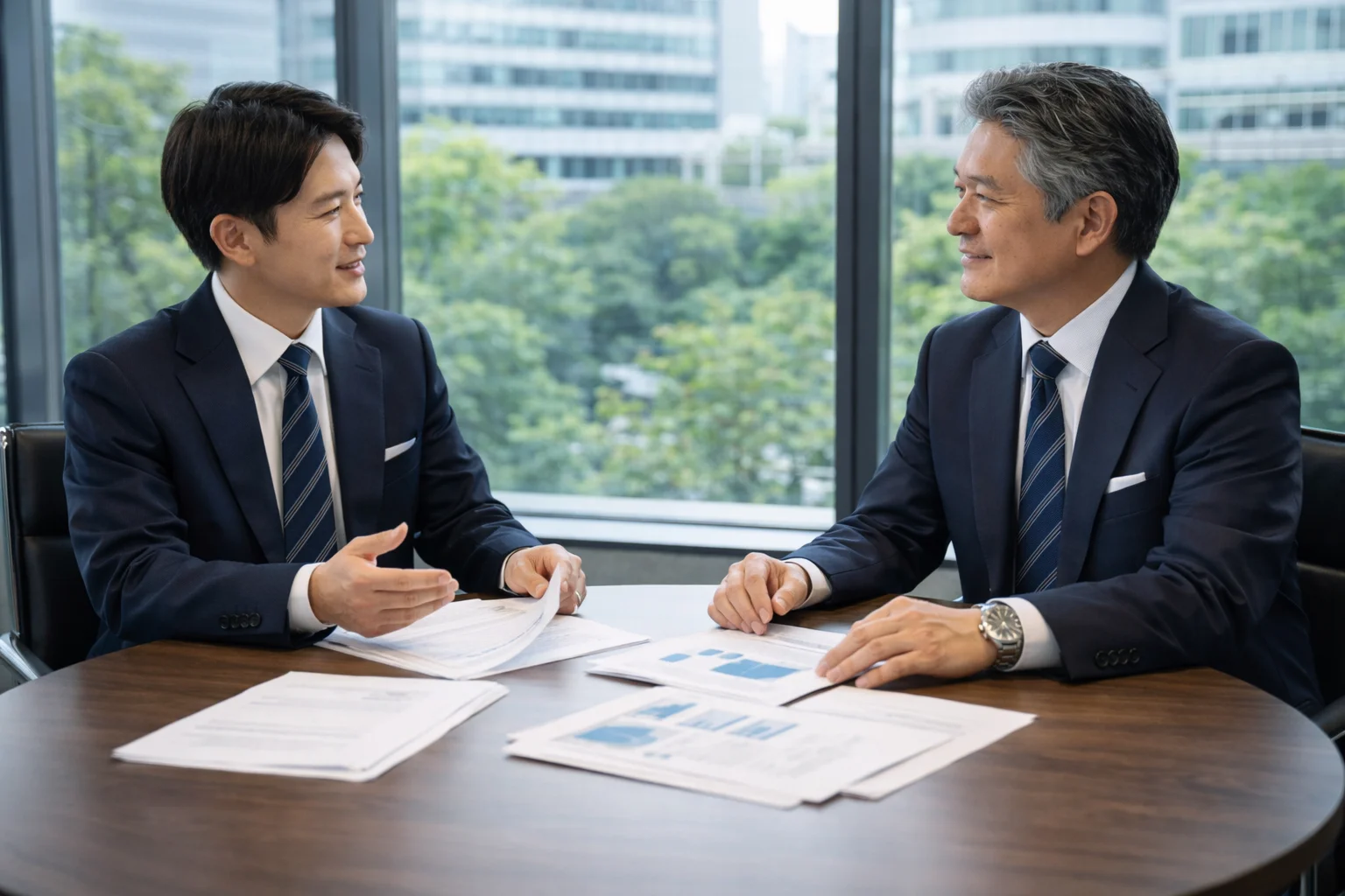 友好的買収と敵対的買収の種類を比較検討するビジネスシーン