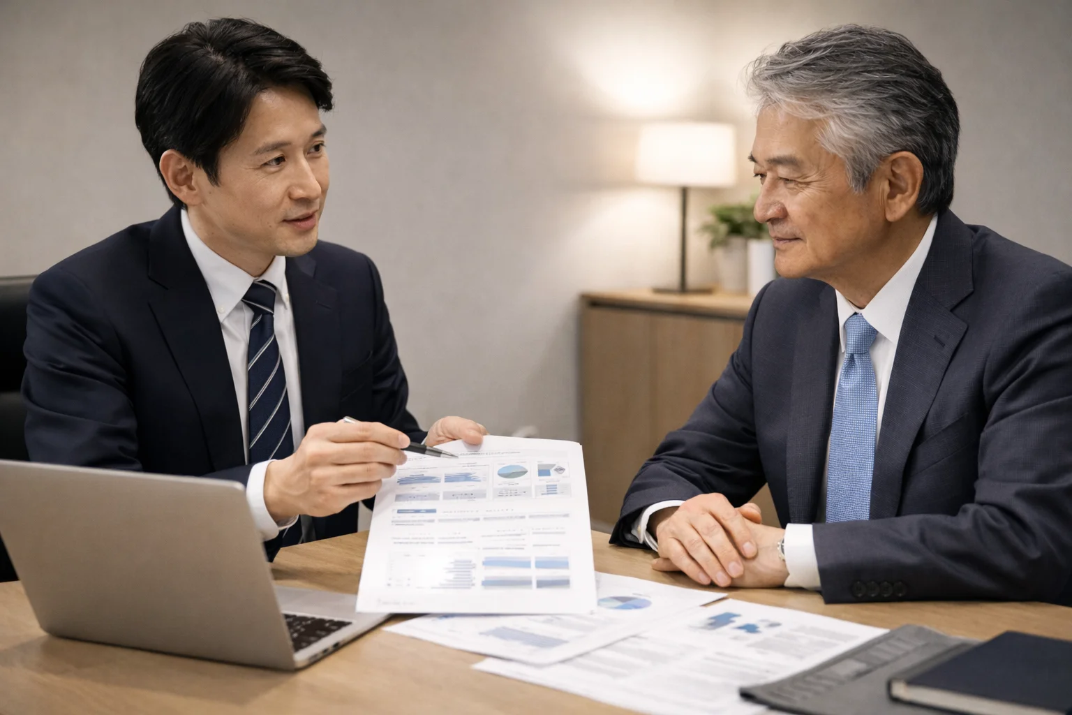 事業承継の税金・相続税・贈与税について税理士に相談する経営者