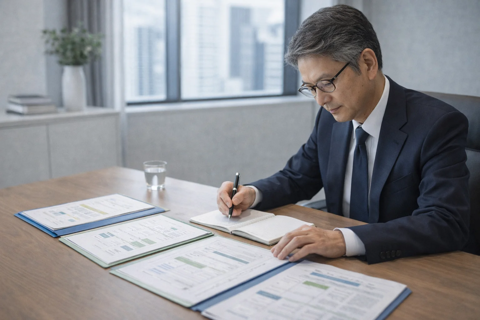 M&A手数料を抑えるための戦略を検討する経営者