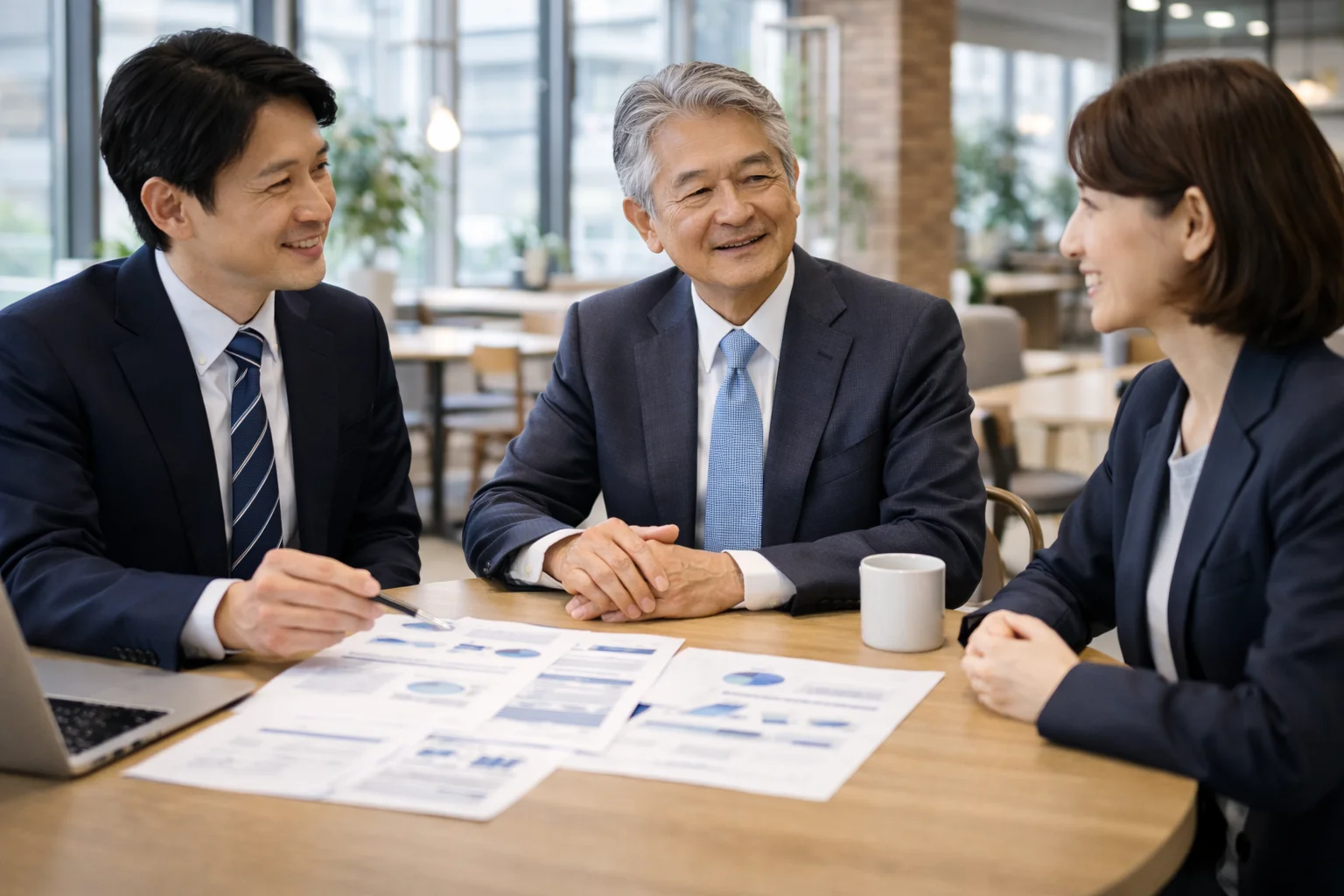 事業承継を成功させるためのポイントを専門家に相談する経営者