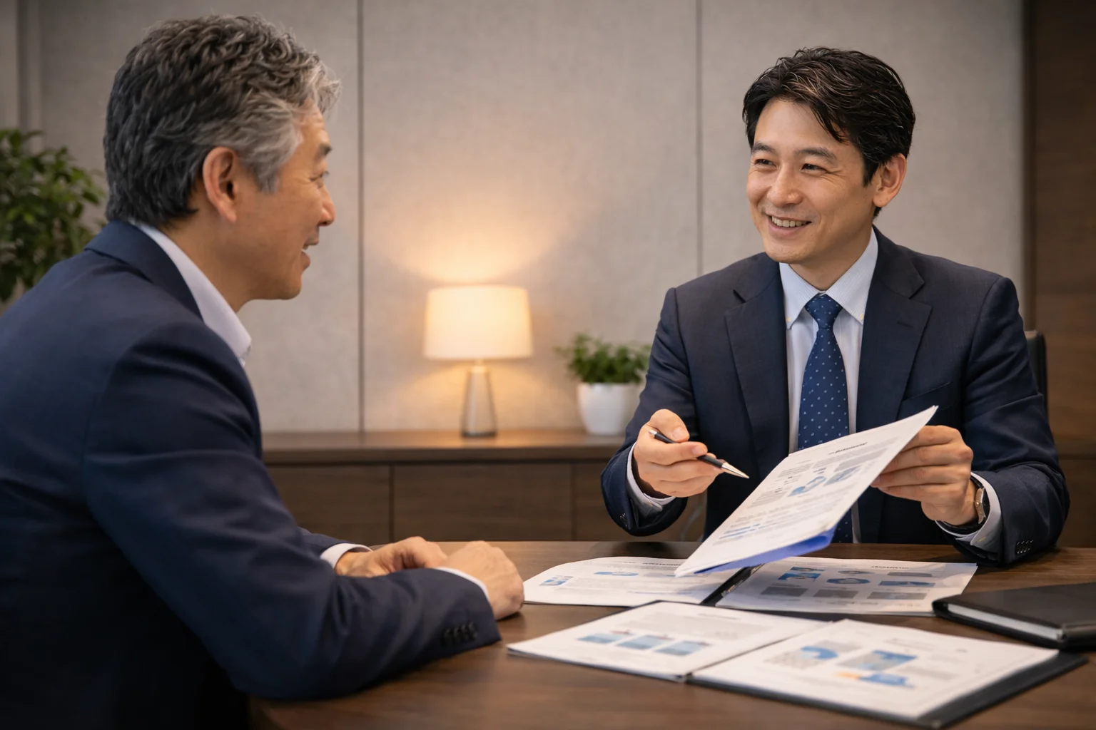 赤字企業でも会社売却が可能なケースを専門家が説明するシーン