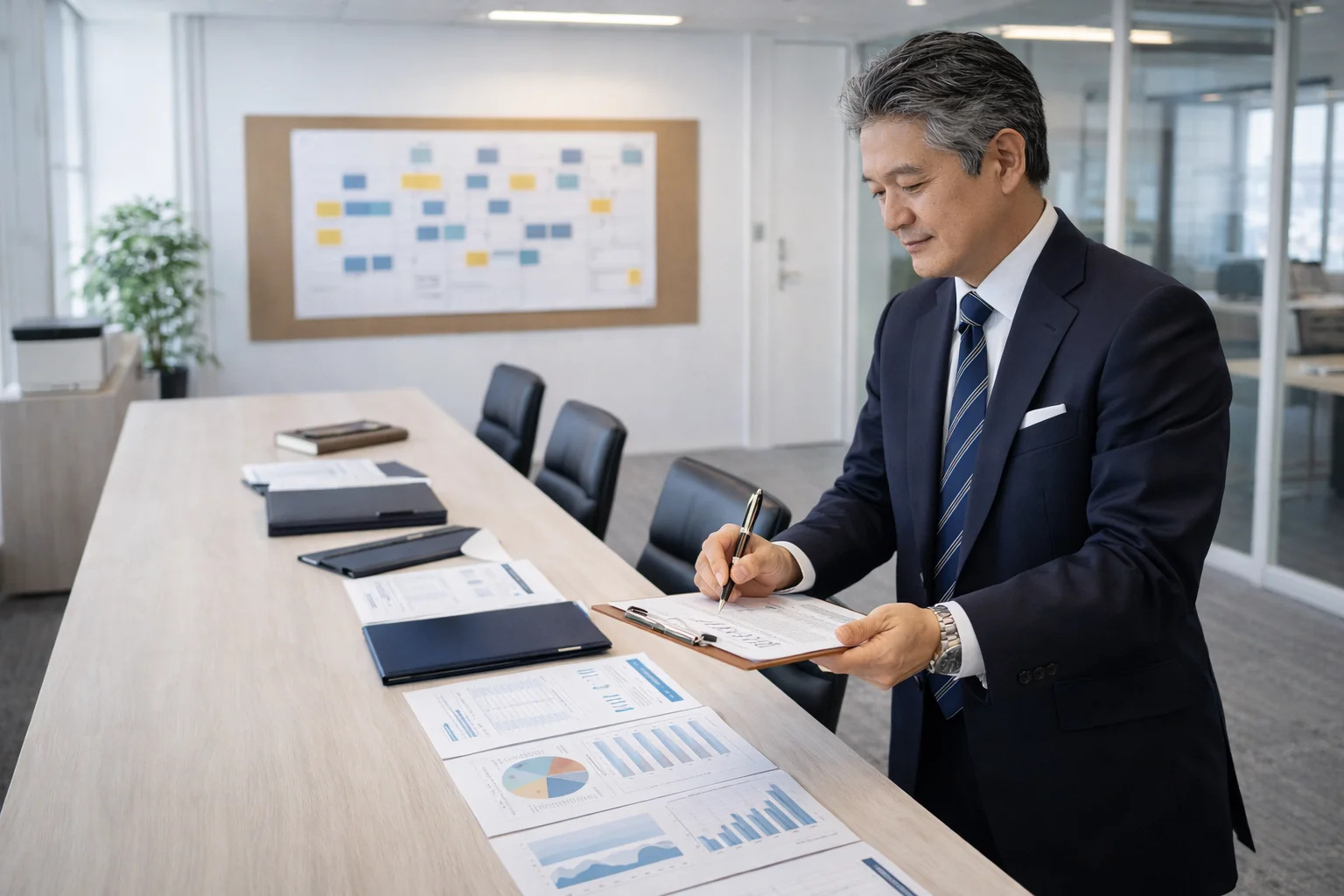 企業買収の流れと手続きのプロセスを確認するビジネスシーン