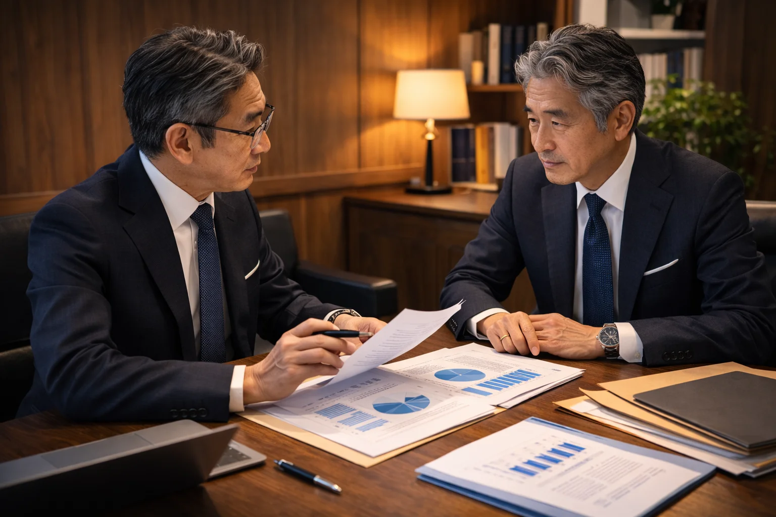 M&Aにおける株式譲渡と事業譲渡の税務処理を表すビジネスイメージ