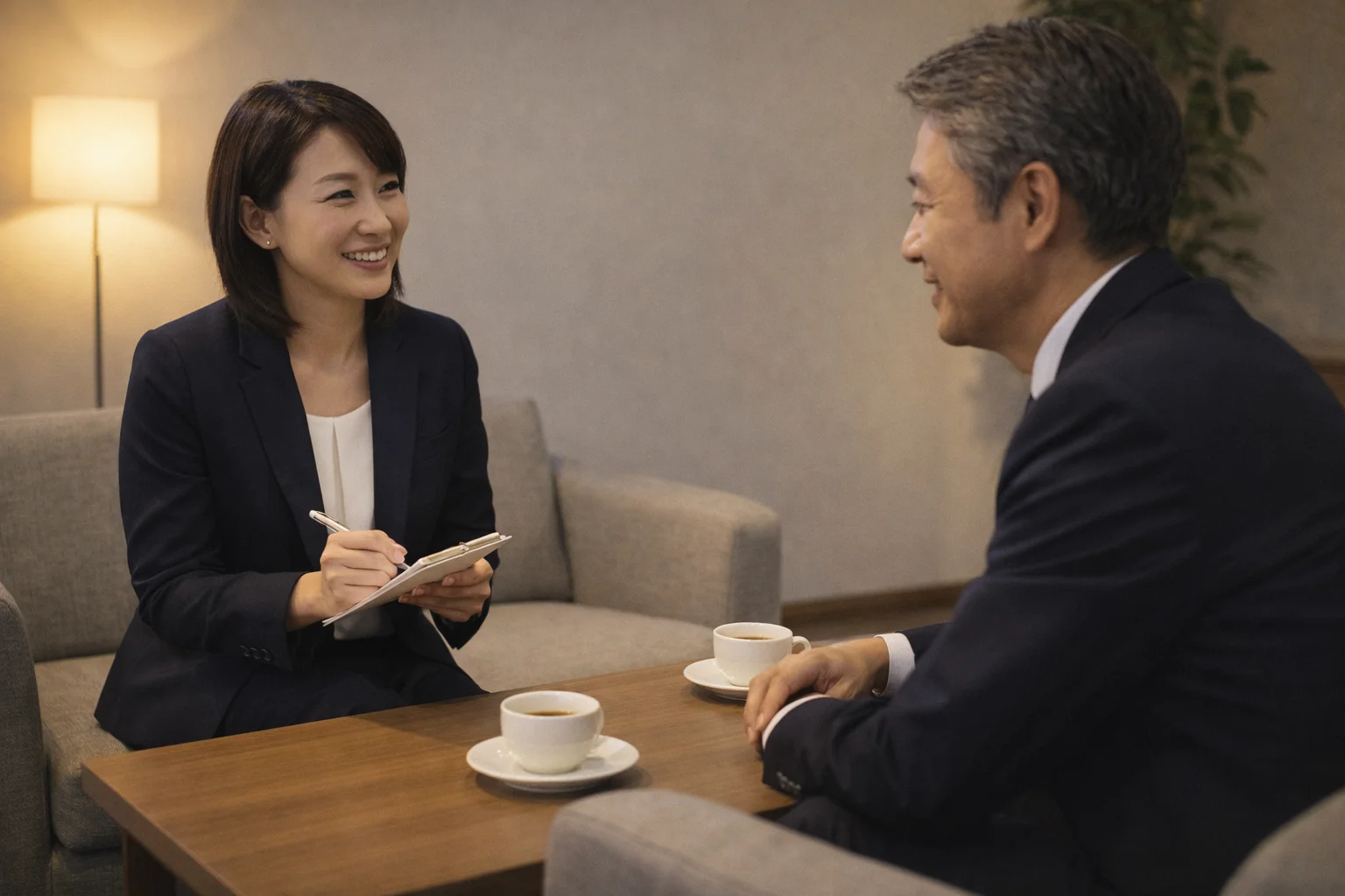 事業譲渡についての疑問を専門家に質問する経営者