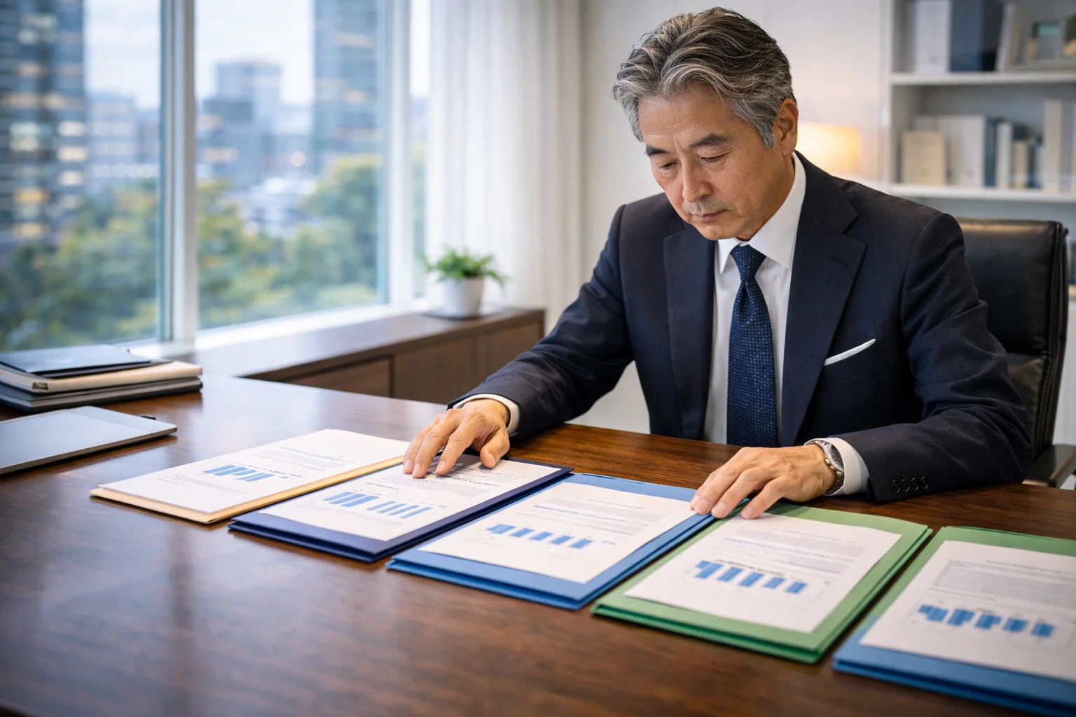 M&Aの相談先・仲介会社やアドバイザーの選び方を表すビジネスイメージ