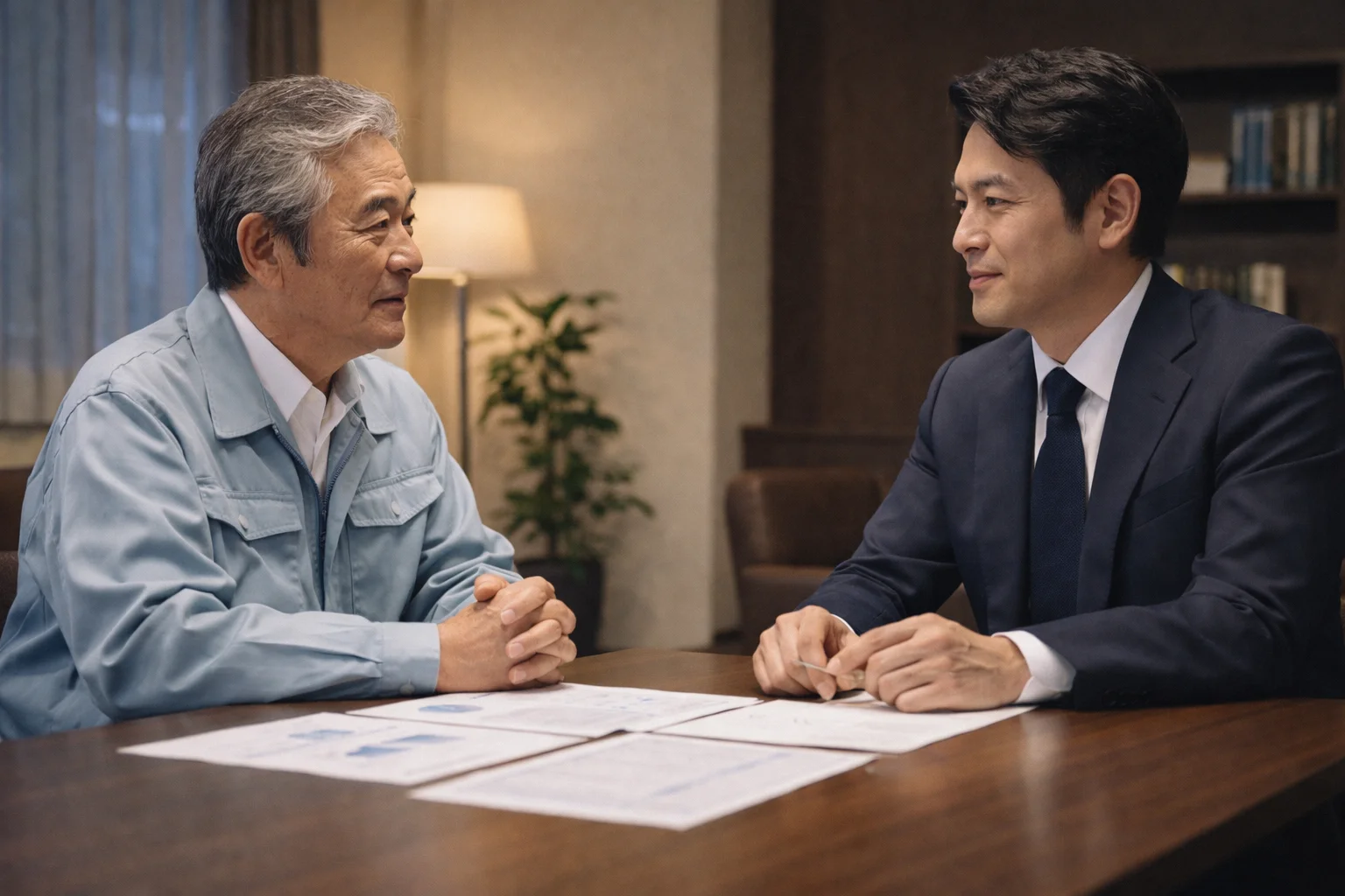 売り手側が知っておくべきポイント——M&A交渉で経営者が専門家に相談するイメージ