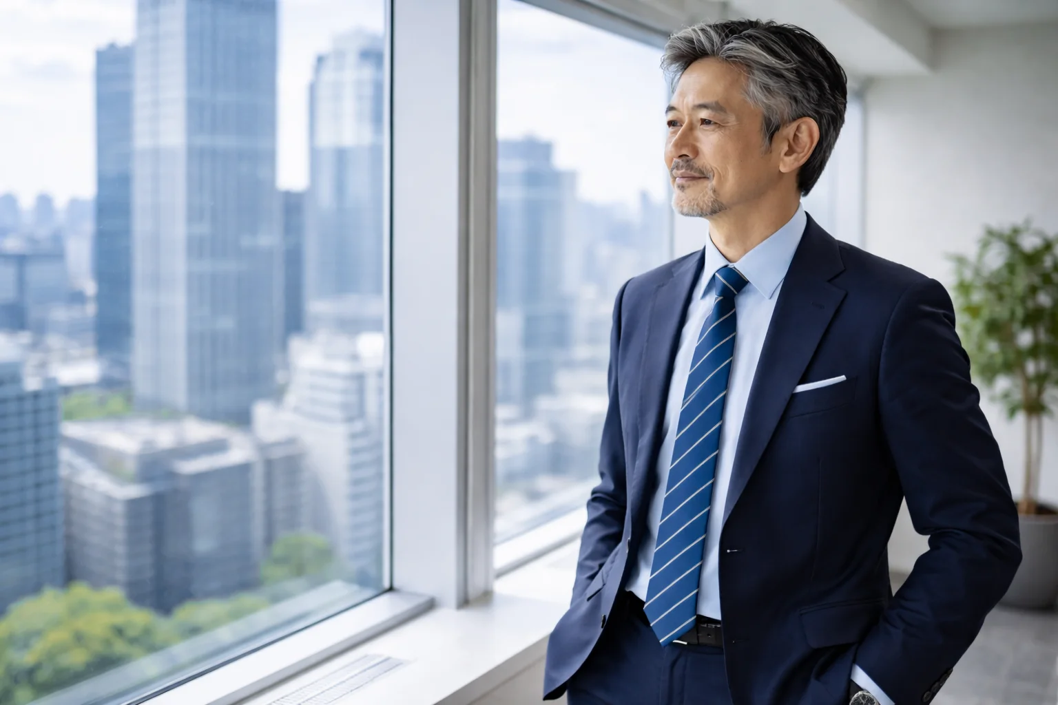 M&Aの最適なサービス選びを決断した経営者の前向きなビジネスシーン