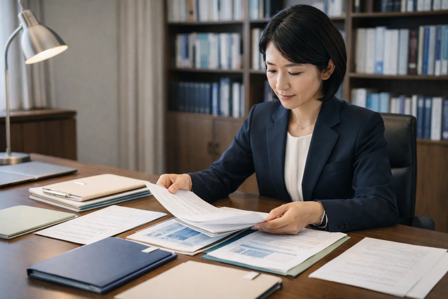 事業承継の支援内容について説明する税理士のイメージ