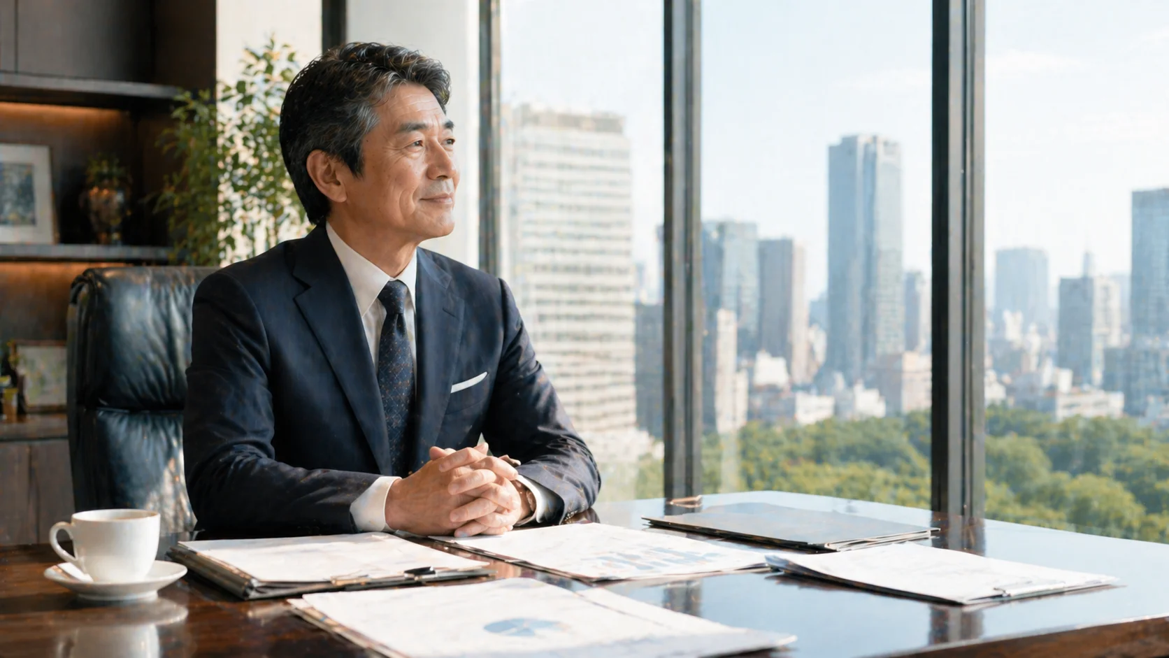 M&Aを安心して進めるために情報収集する経営者のイメージ
