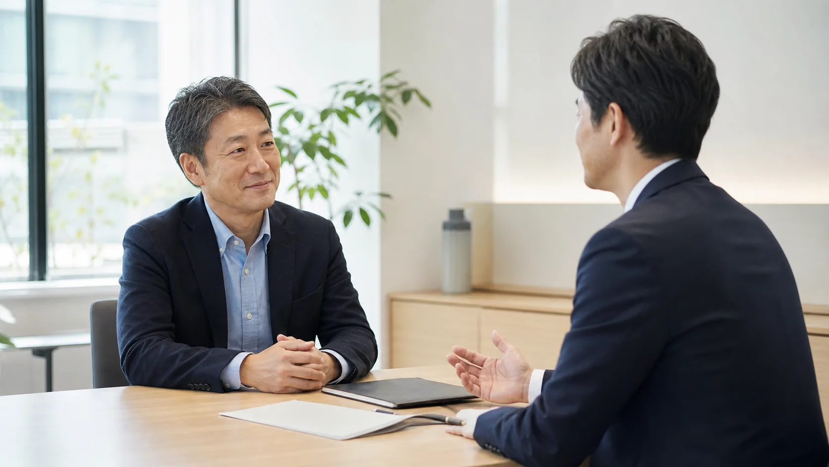 M&Aセカンドオピニオンに無料相談する経営者のイメージ