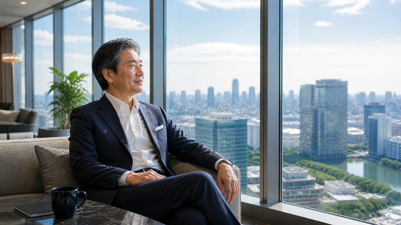 会社売却サイトを活用するメリットを感じる経営者のイメージ