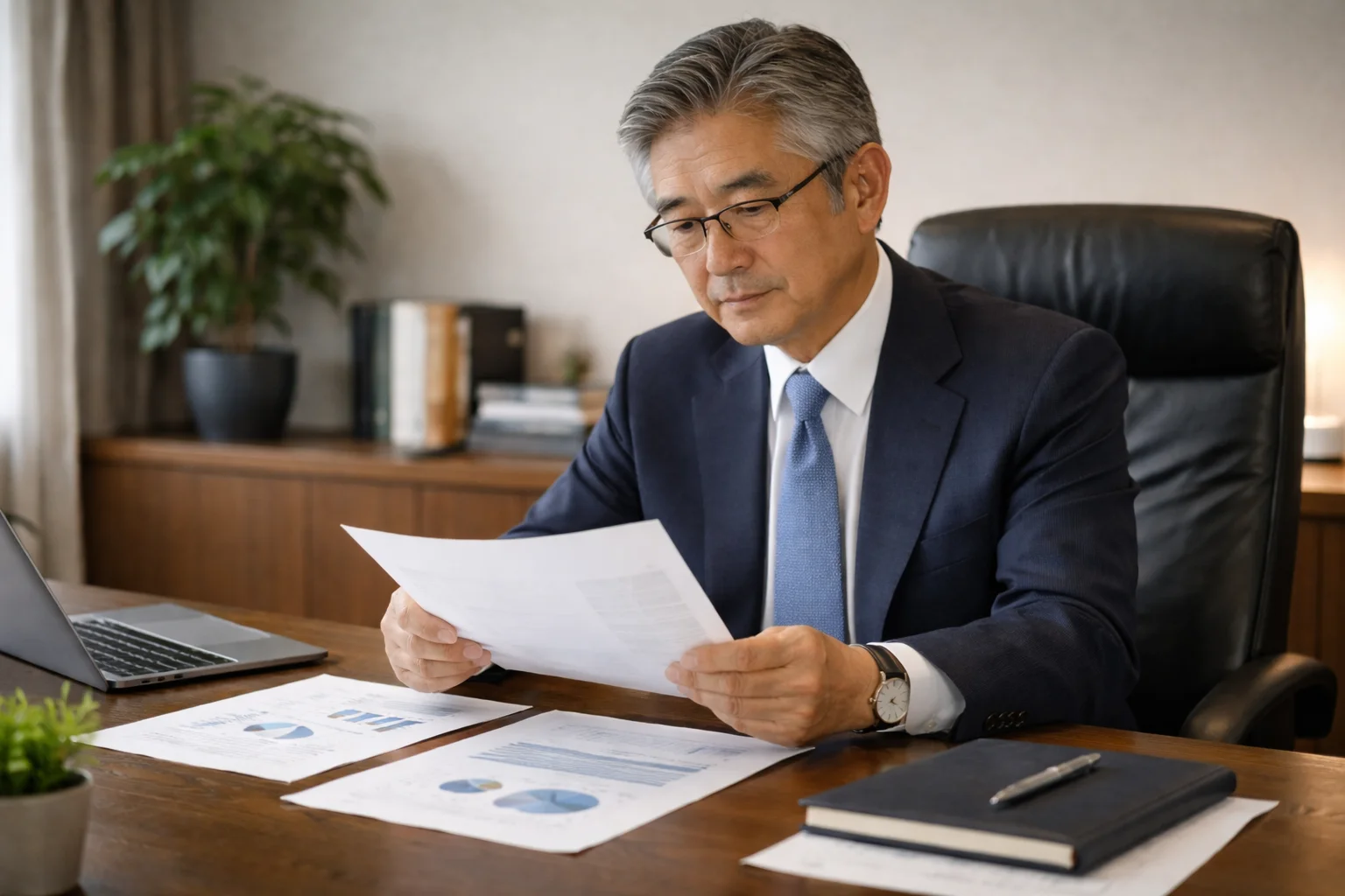 M&Aによる事業承継の注意点を慎重に確認する経営者