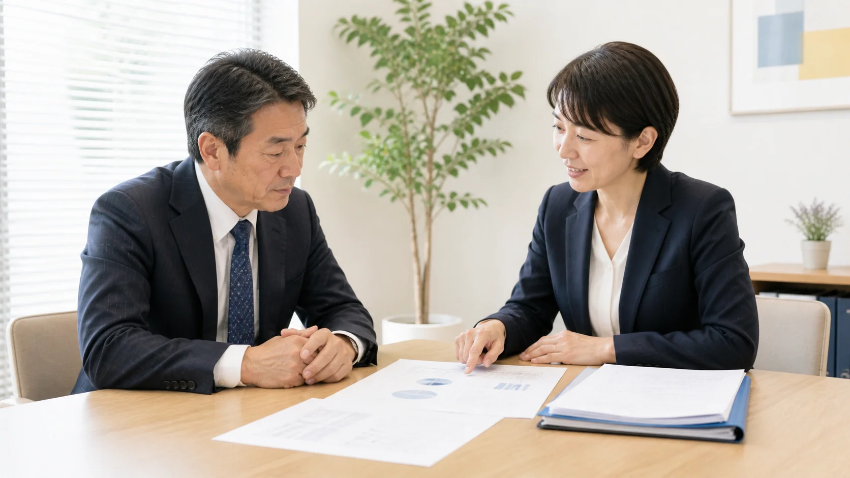 株式譲渡にかかる税金を税理士に相談する経営者
