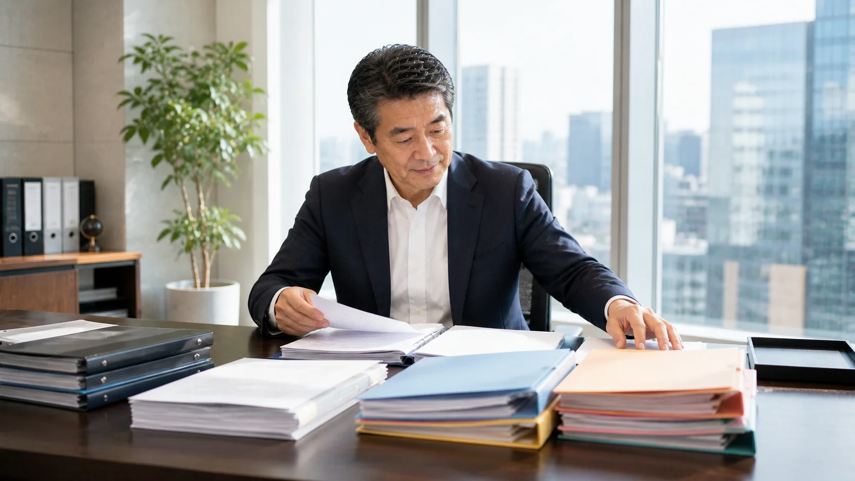 合同会社売却に向けた事前準備を進める経営者