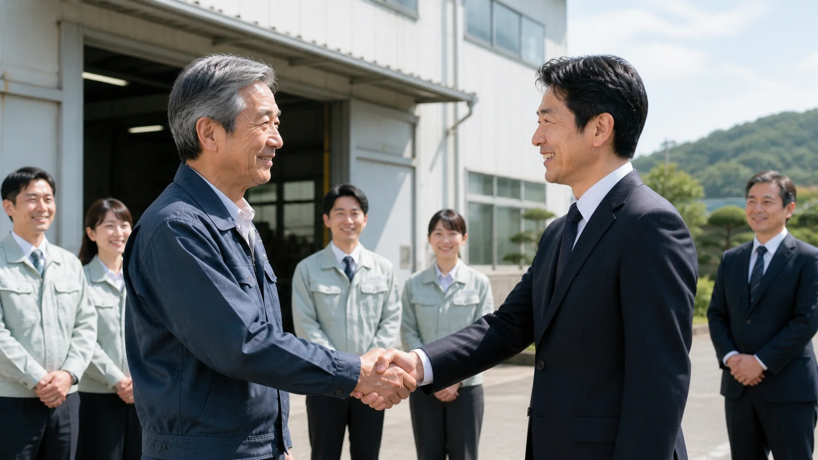 株式譲渡によるM&A成功事例の引き継ぎシーン