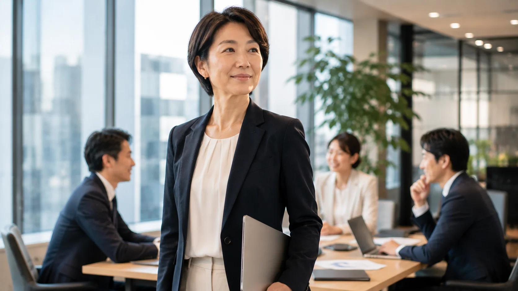 M&Aの成功に向けて前向きに取り組む日本人女性エグゼクティブ