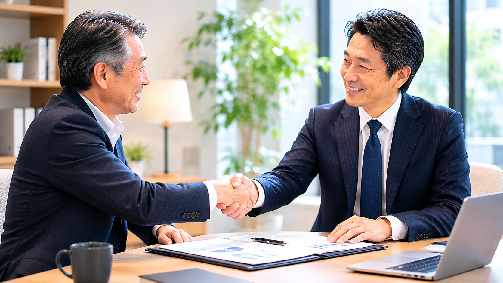 M&Aセカンドオピニオンで信頼関係を築く日本人経営者と専門家の相談シーン