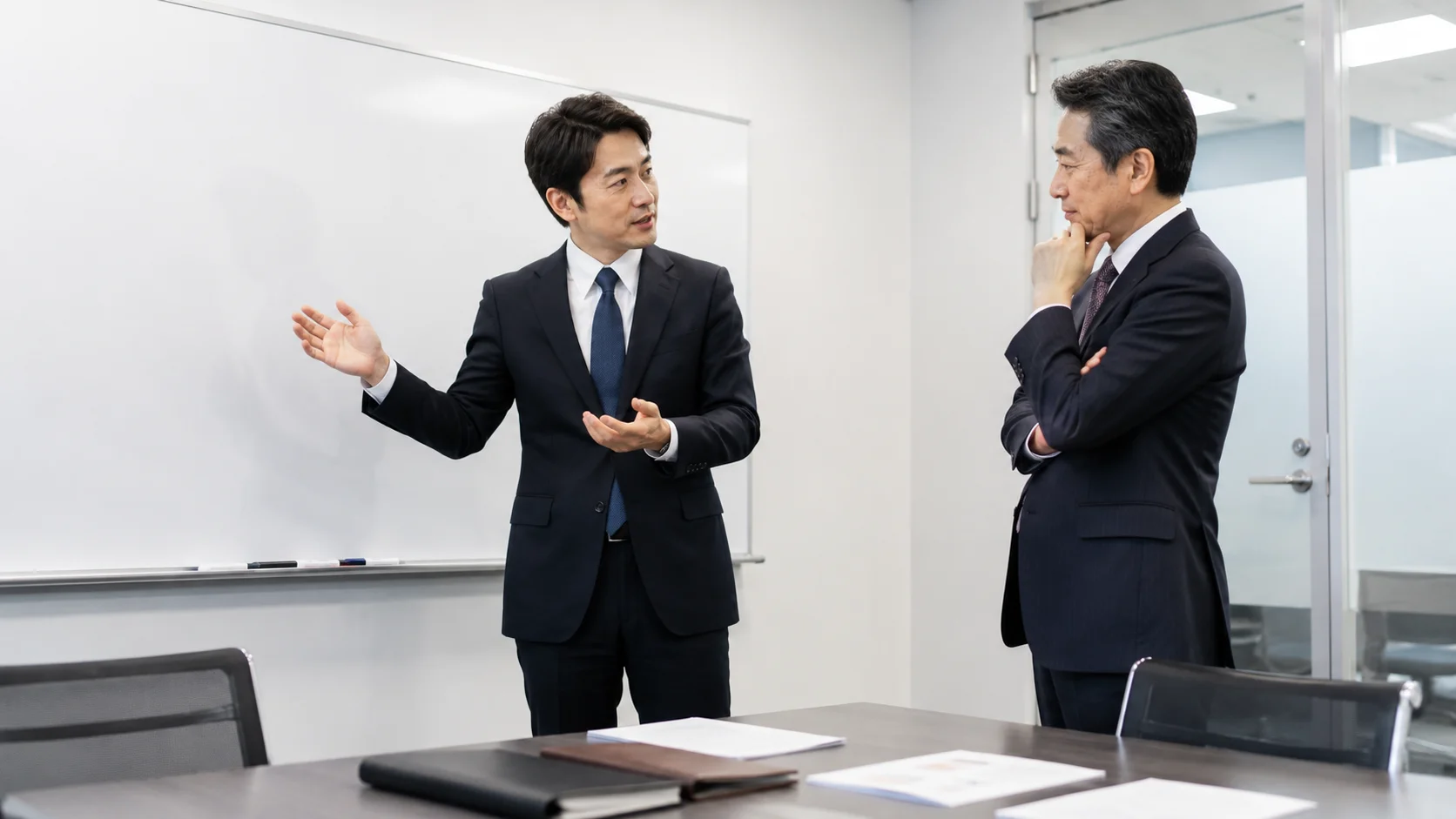 M&A表明保証の範囲を専門家と交渉する売り手経営者