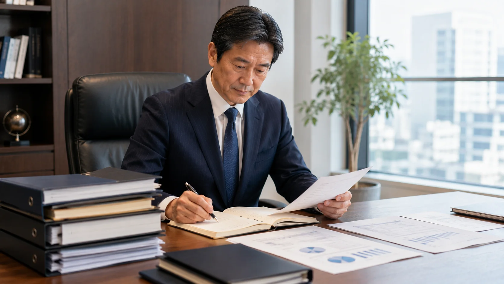 会社売却の税務準備チェックリストを確認する経営者のイメージ