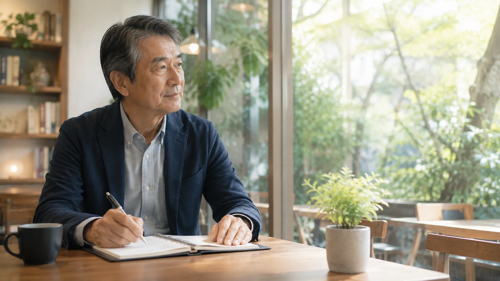 会社売却後の新しいキャリアや人生を前向きに描く経営者のイメージ