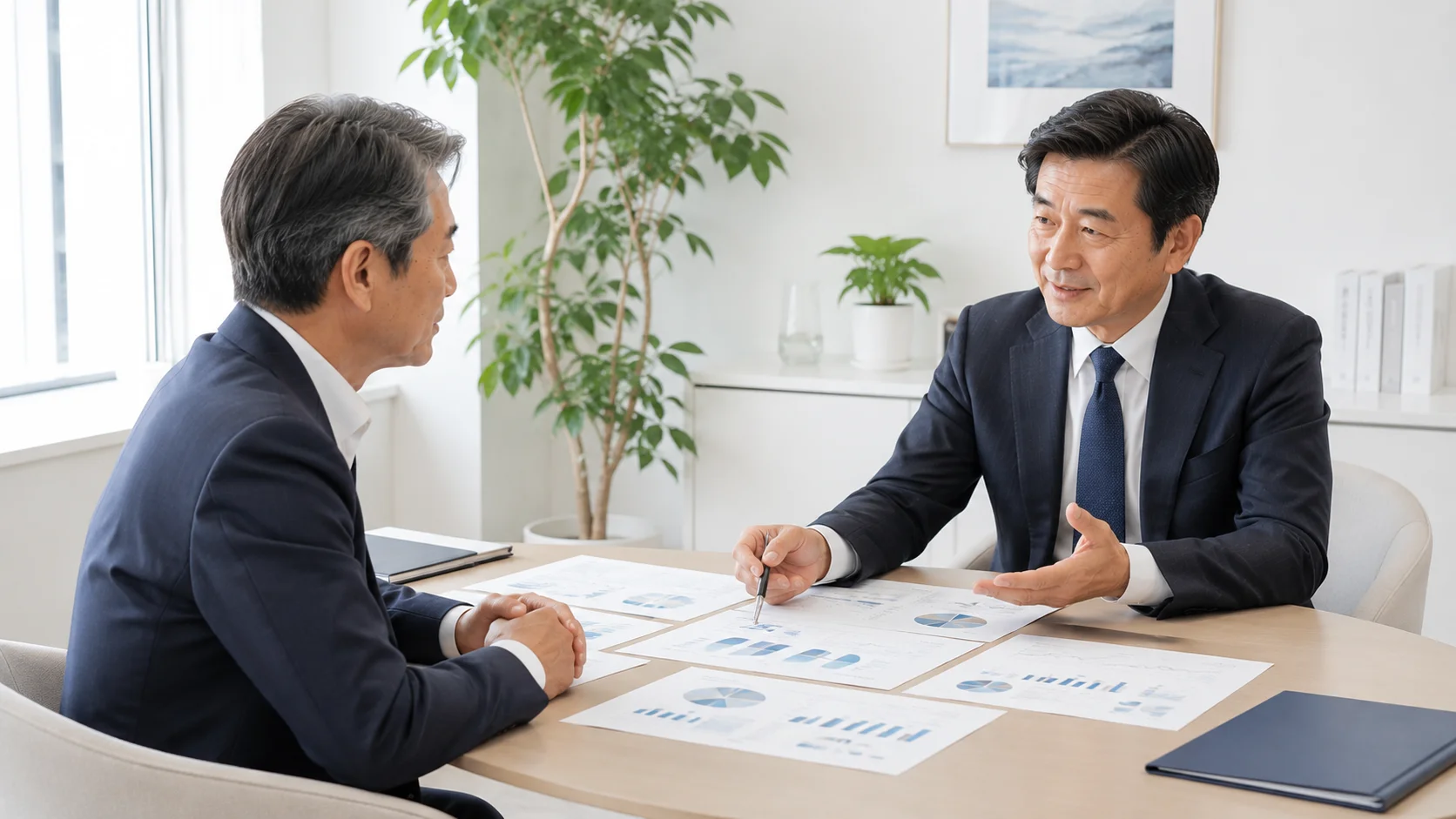 M&A仲介会社やアドバイザーの選び方を専門家に相談するシーンのイメージ