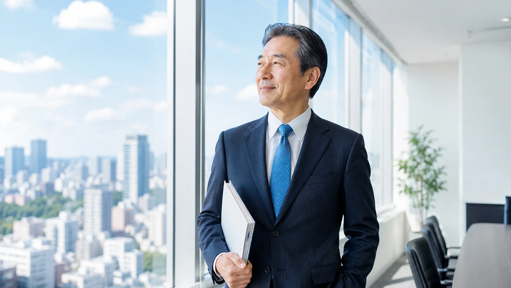 事業承継の相談を早期に始めた経営者が安心して次のステップへ進むイメージ
