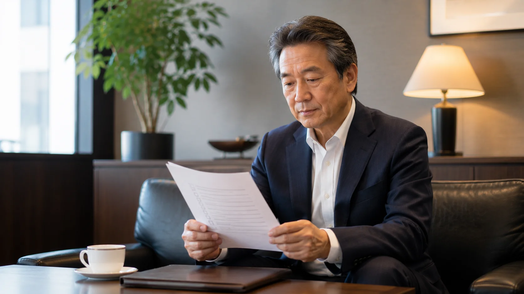 事業承継補助金の申請対象要件を確認する中小企業経営者