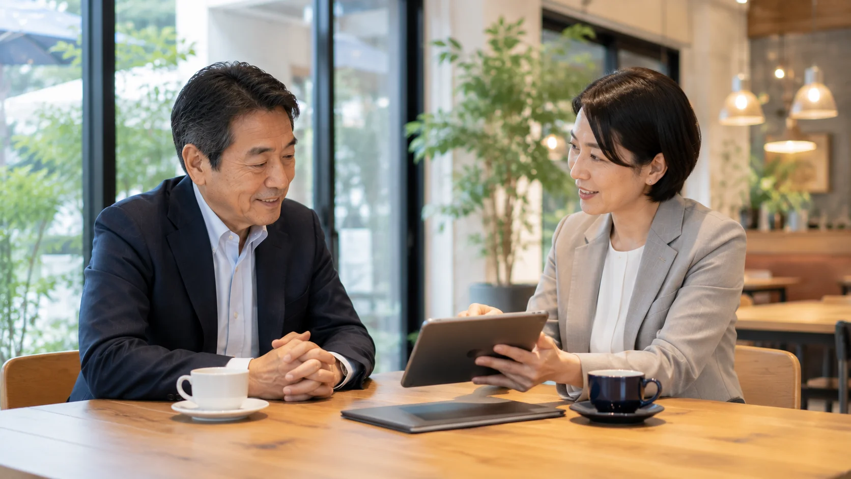 事業承継税制についての疑問を専門家に相談する場面