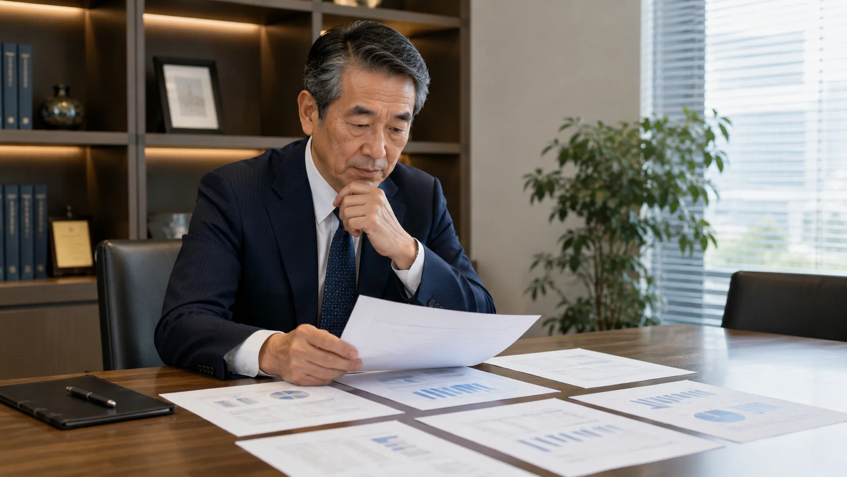 自社株式の引き継ぎ方法について税理士と検討している経営者