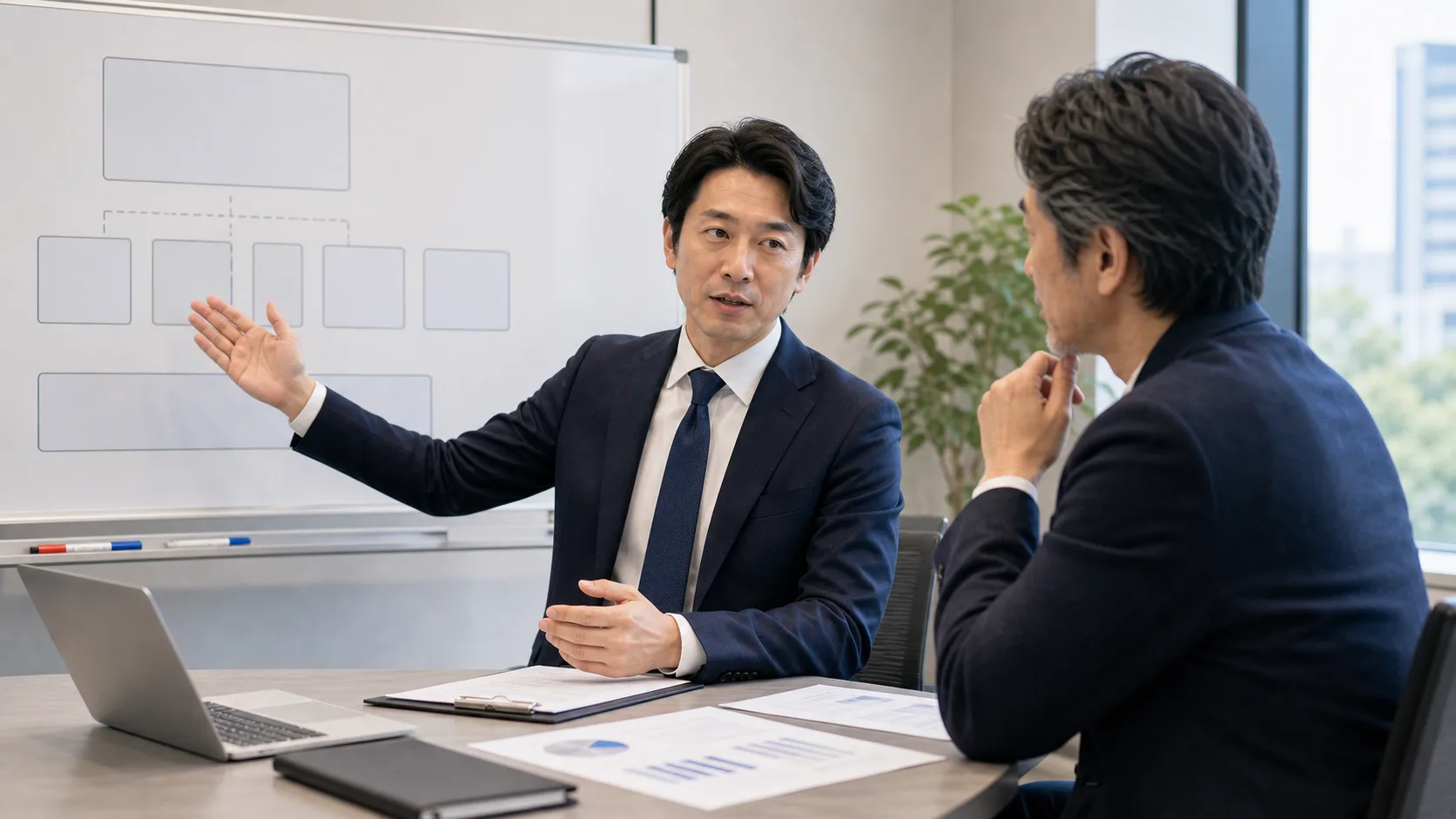 M&A最低手数料の仕組みを専門家が説明する相談シーン
