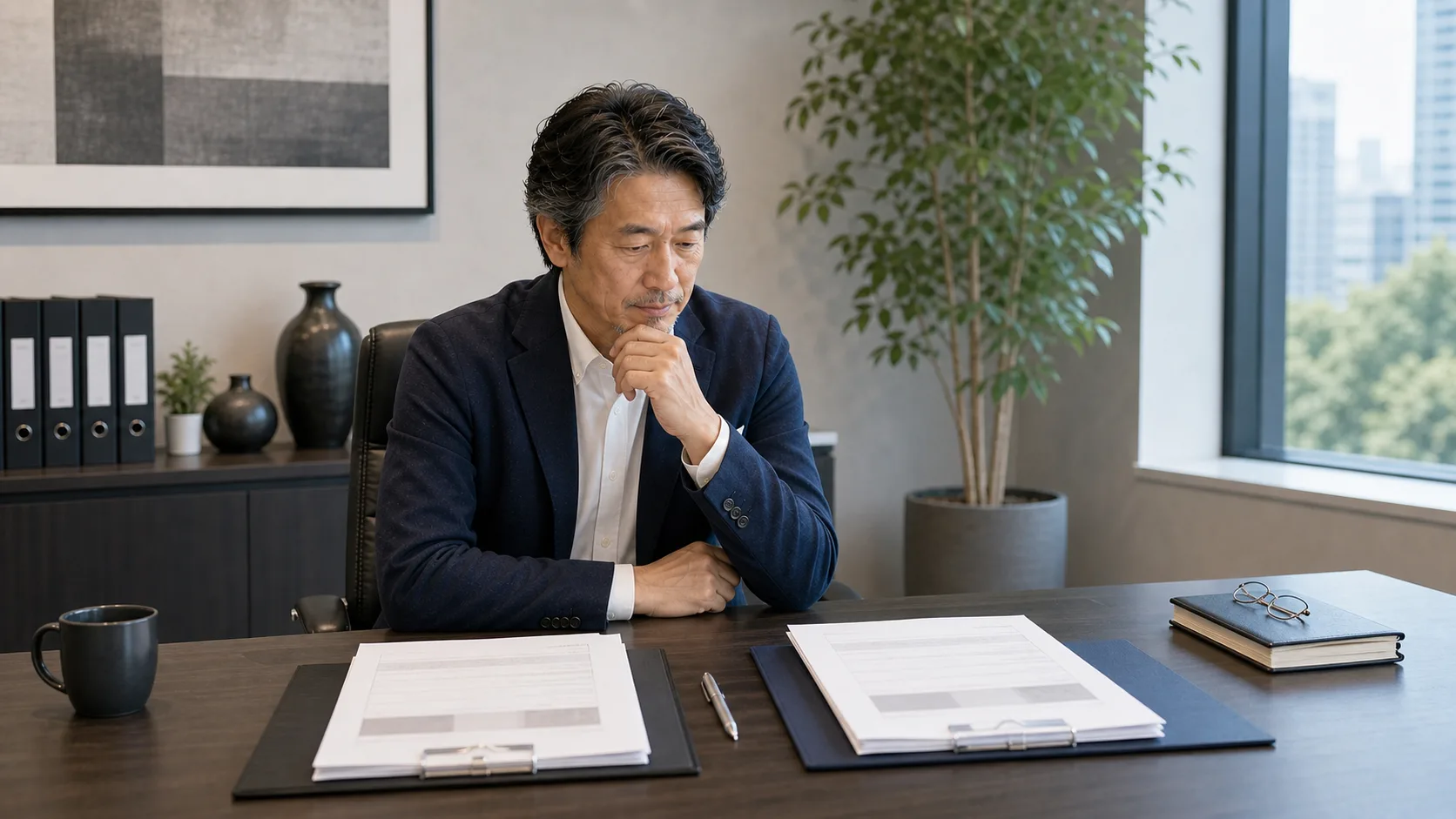 廃業とM&A売却を徹底比較する経営者のイメージ