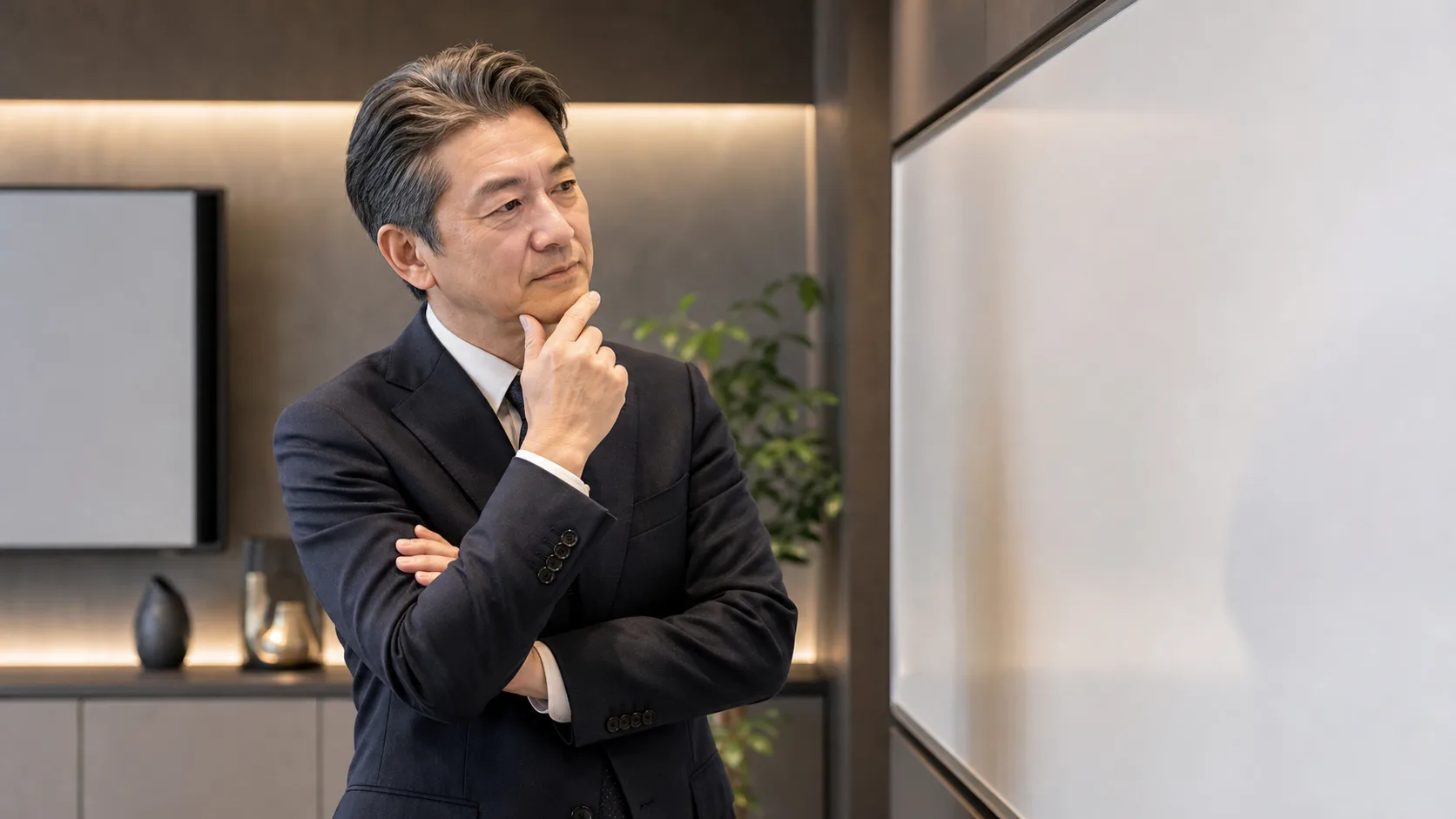 会社売却の最適なタイミングと成功のポイントを戦略的に検討する経営者のシーン