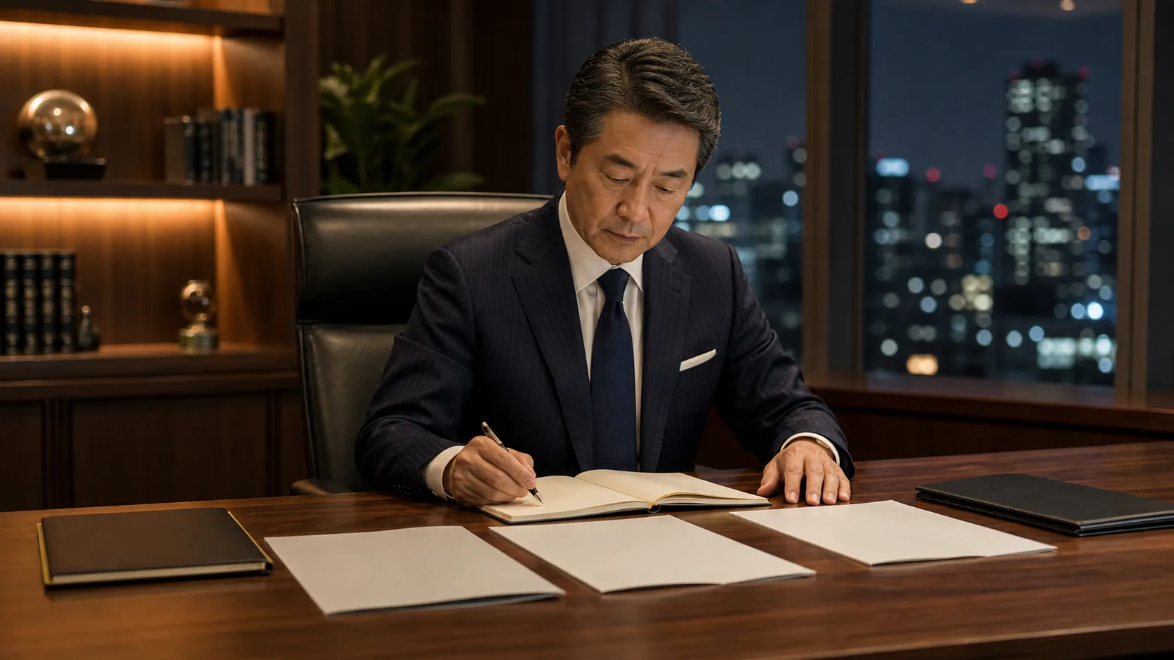 M&A仲介会社を比較・選定している日本人経営者のシーン