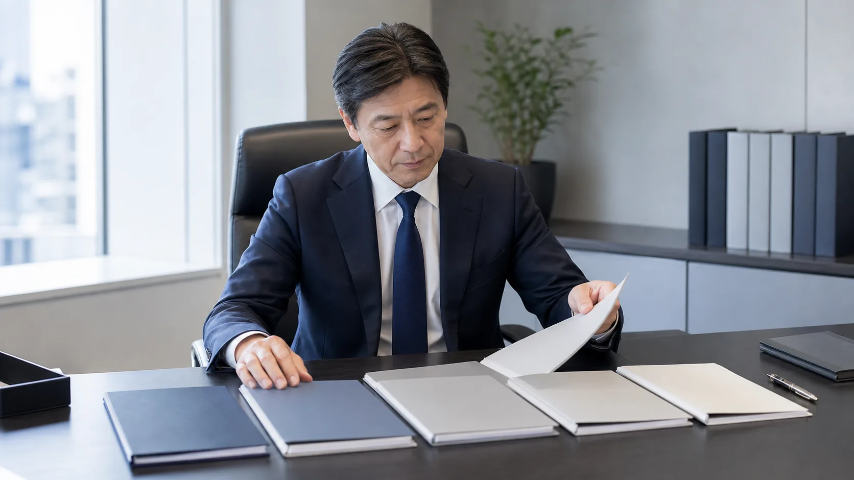 M&Aのプロセスと手順を確認する経営者のイメージ