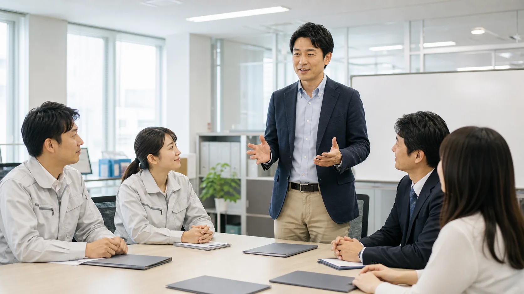 事業承継後の組織安定化と業績管理を示すビジネスイメージ
