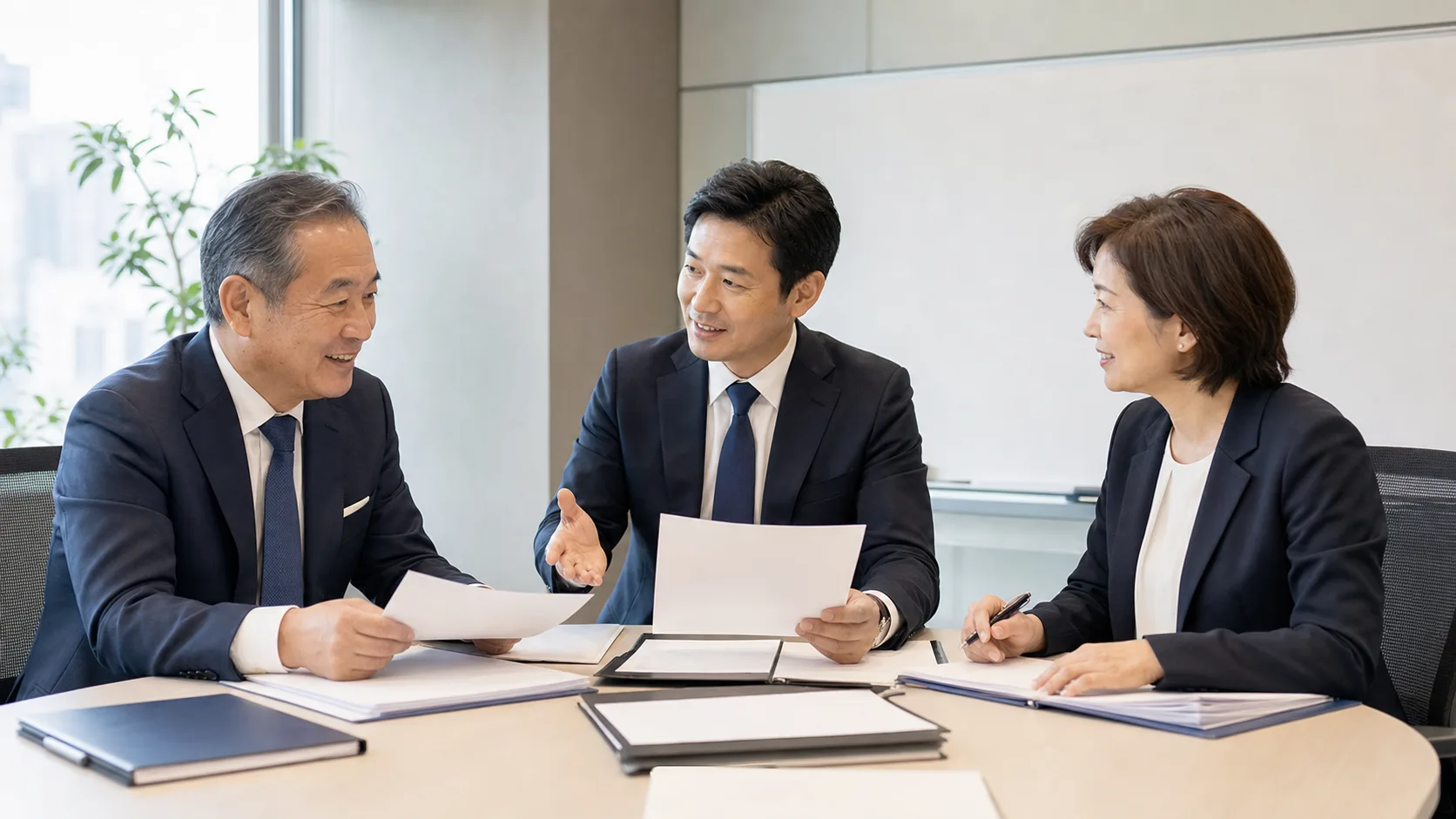 M&A成功のための戦略を複数の専門家と共に立案する日本人経営者