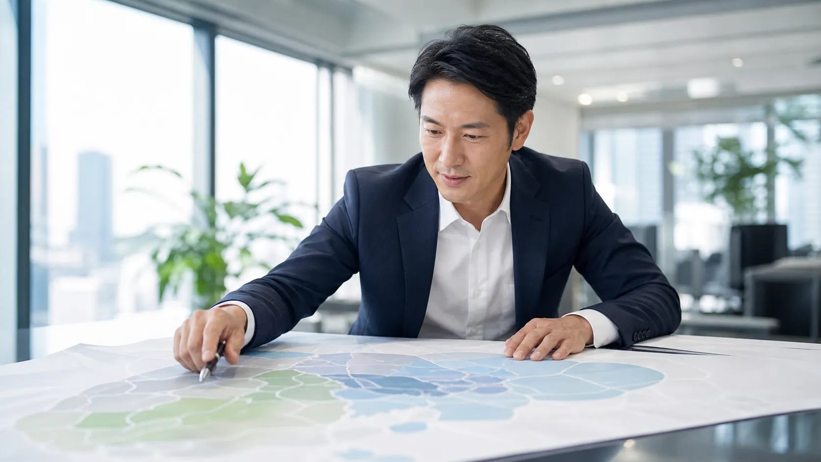 学習塾買収によるエリア拡大を検討する買い手企業の経営者