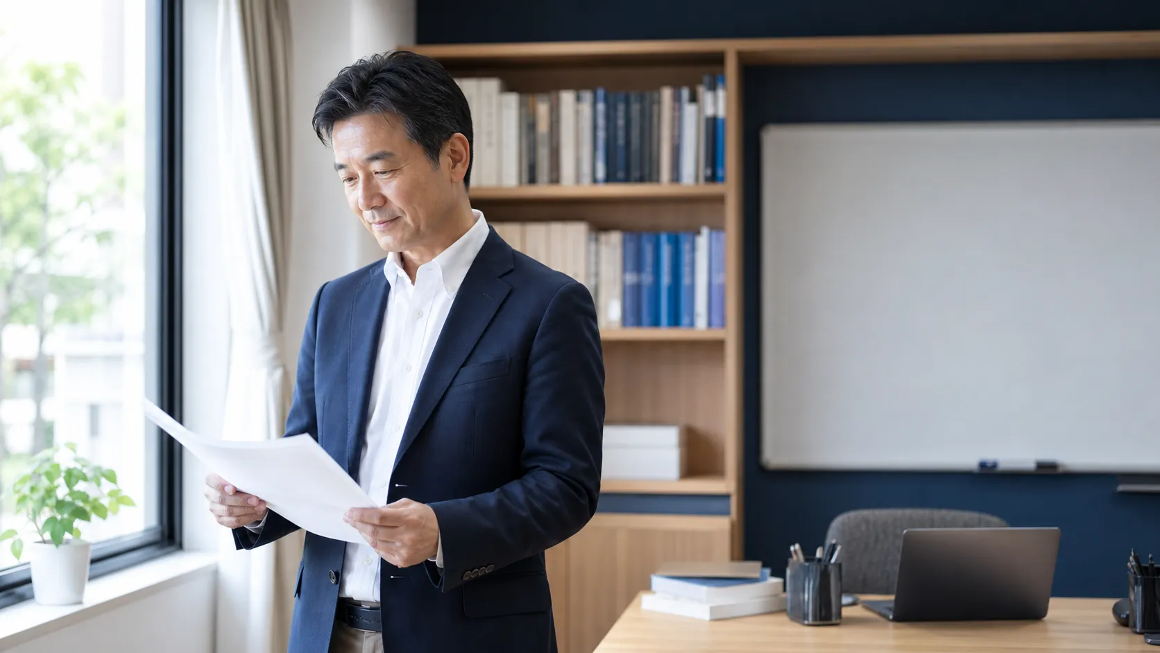 学習塾のM&Aを検討する経営者のイメージ