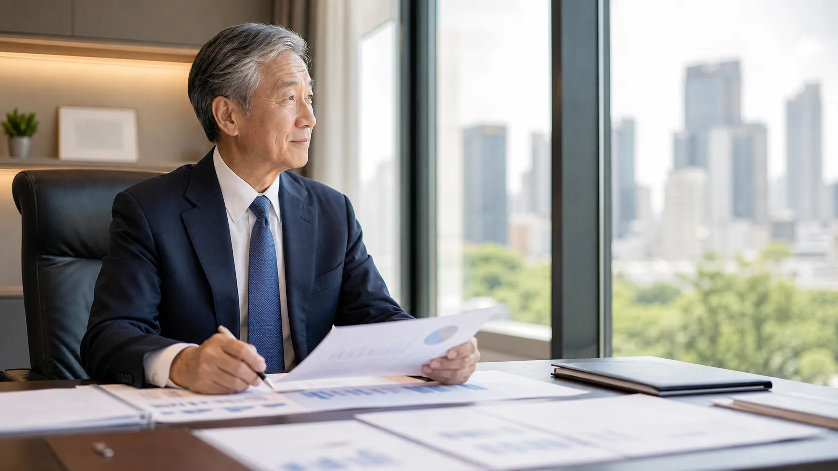不動産管理会社のM&A・事業承継を検討する経営者のイメージ