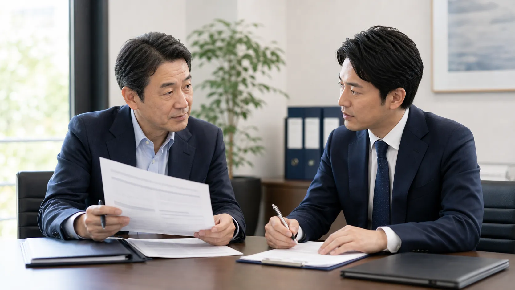 トラブル発生後に弁護士へ相談し状況を整理する経営者