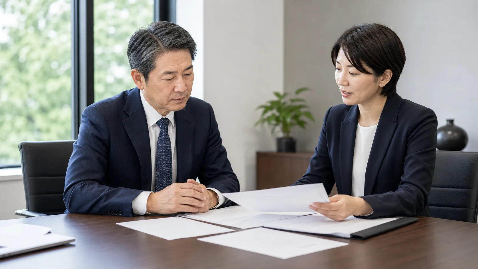M&Aの費用・手数料体系を専門家と確認する経営者