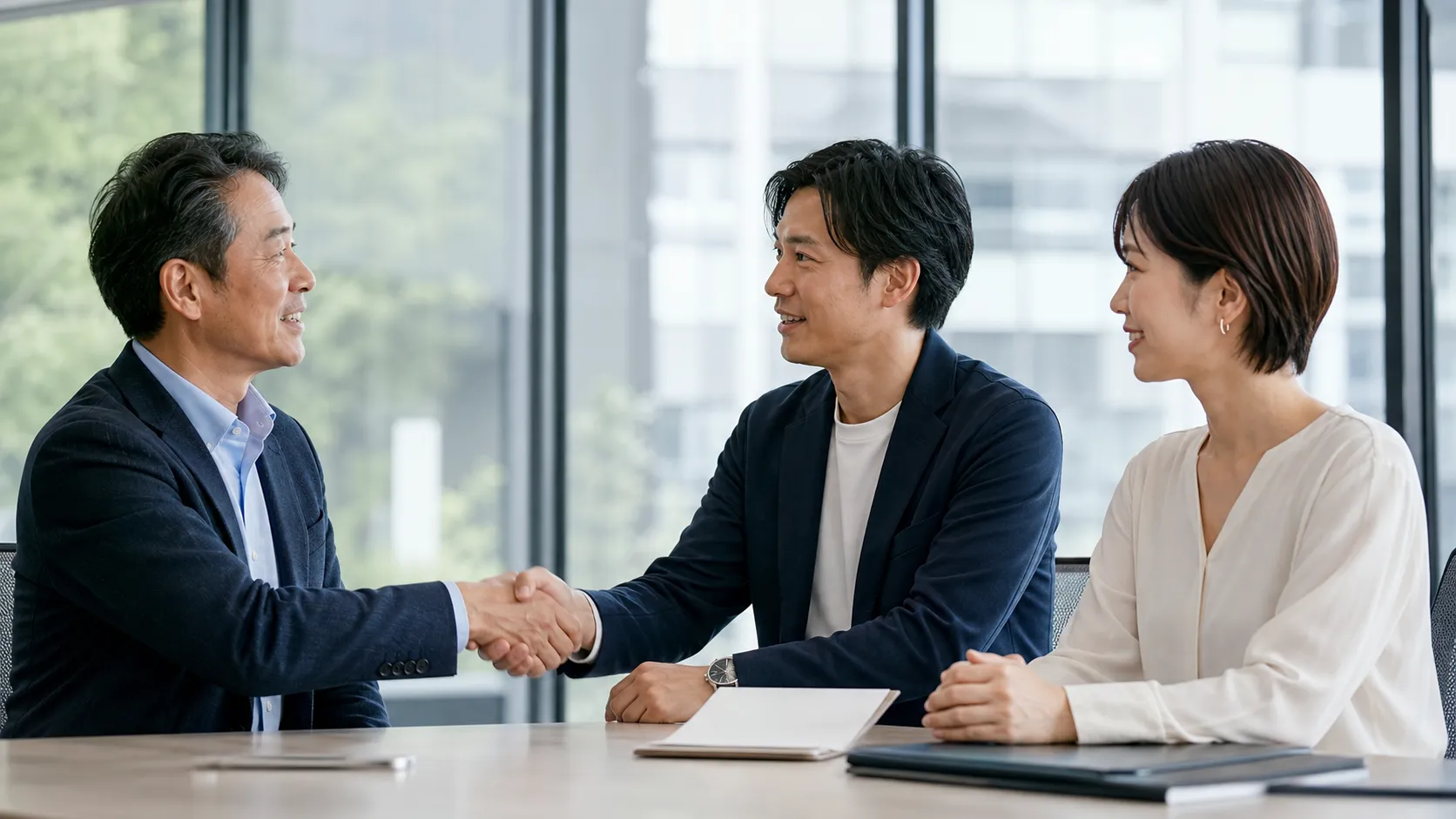 システム開発会社の売却によるメリットを実感する経営者と後継経営陣
