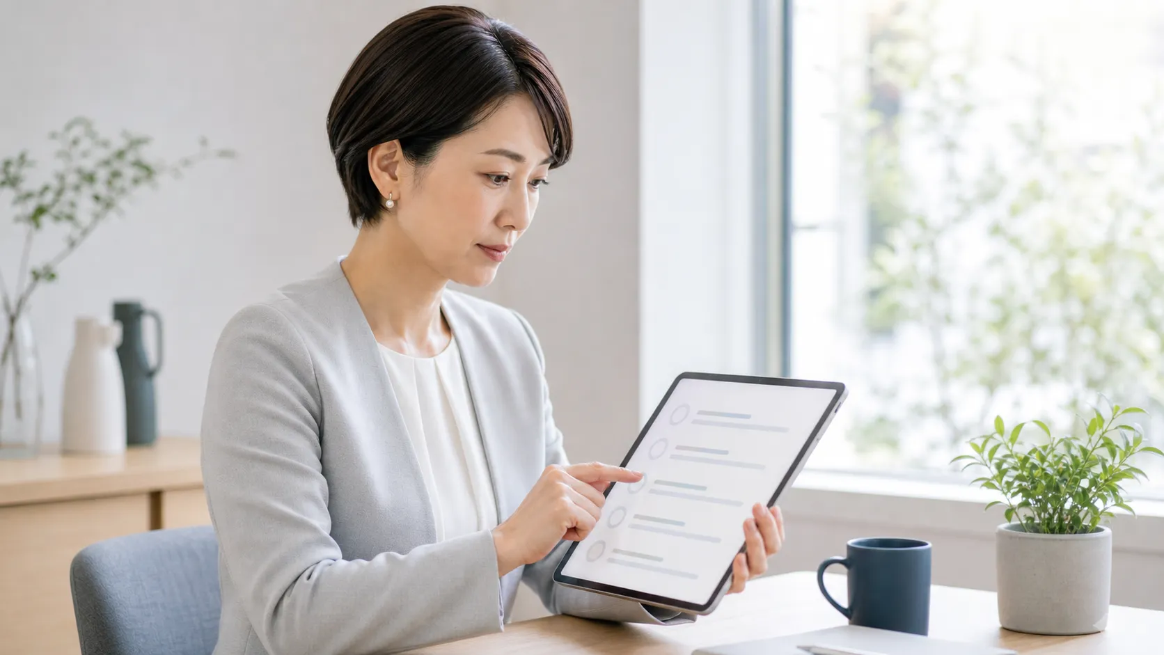 システム開発会社のM&Aを成功させるためのチェックリストを確認する経営者