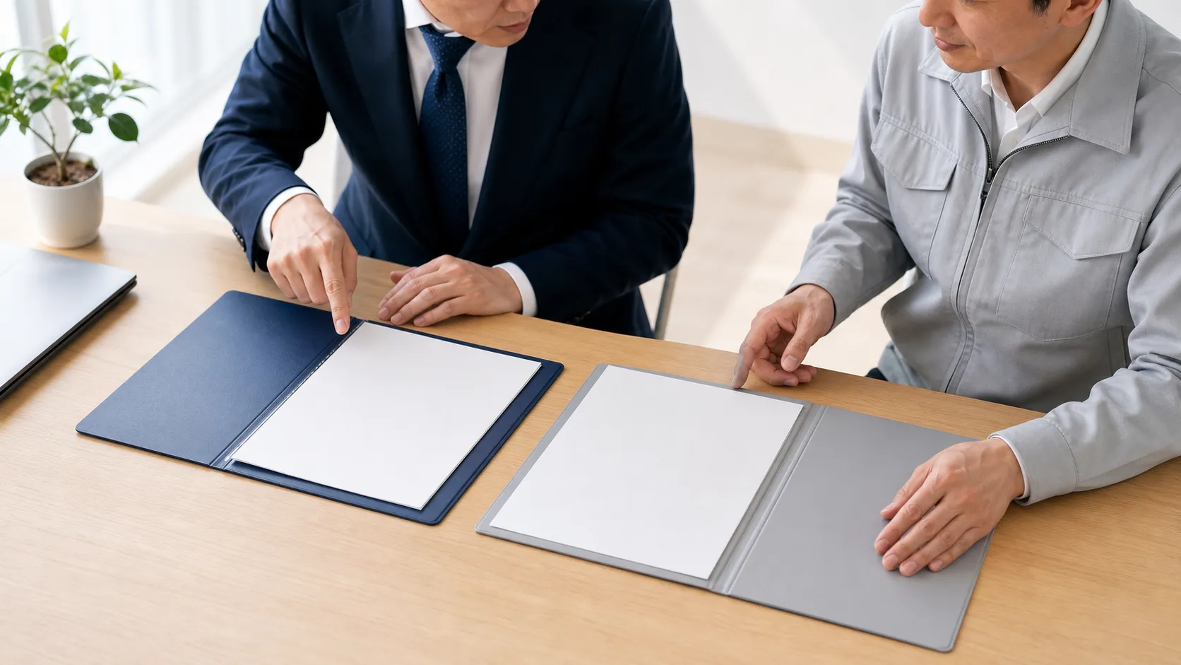 株式譲渡と事業譲渡の違いを比較検討するイメージ