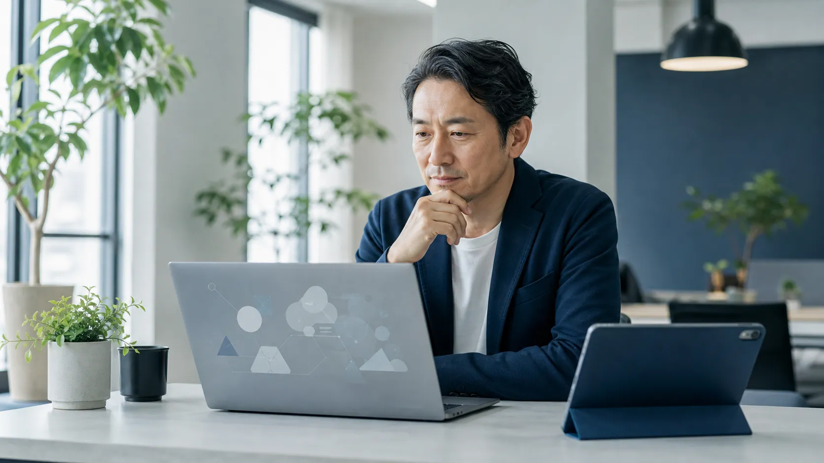 SaaS企業のM&A・売却を検討する経営者のイメージ
