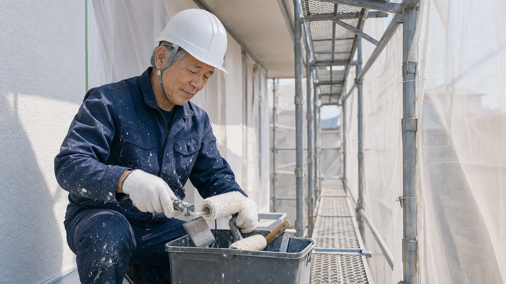職人の高齢化と後継者不在という塗装業界の課題を見つめる経営者
