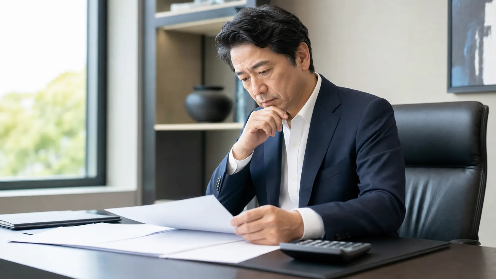 企業価値評価の考え方を確認する経営者