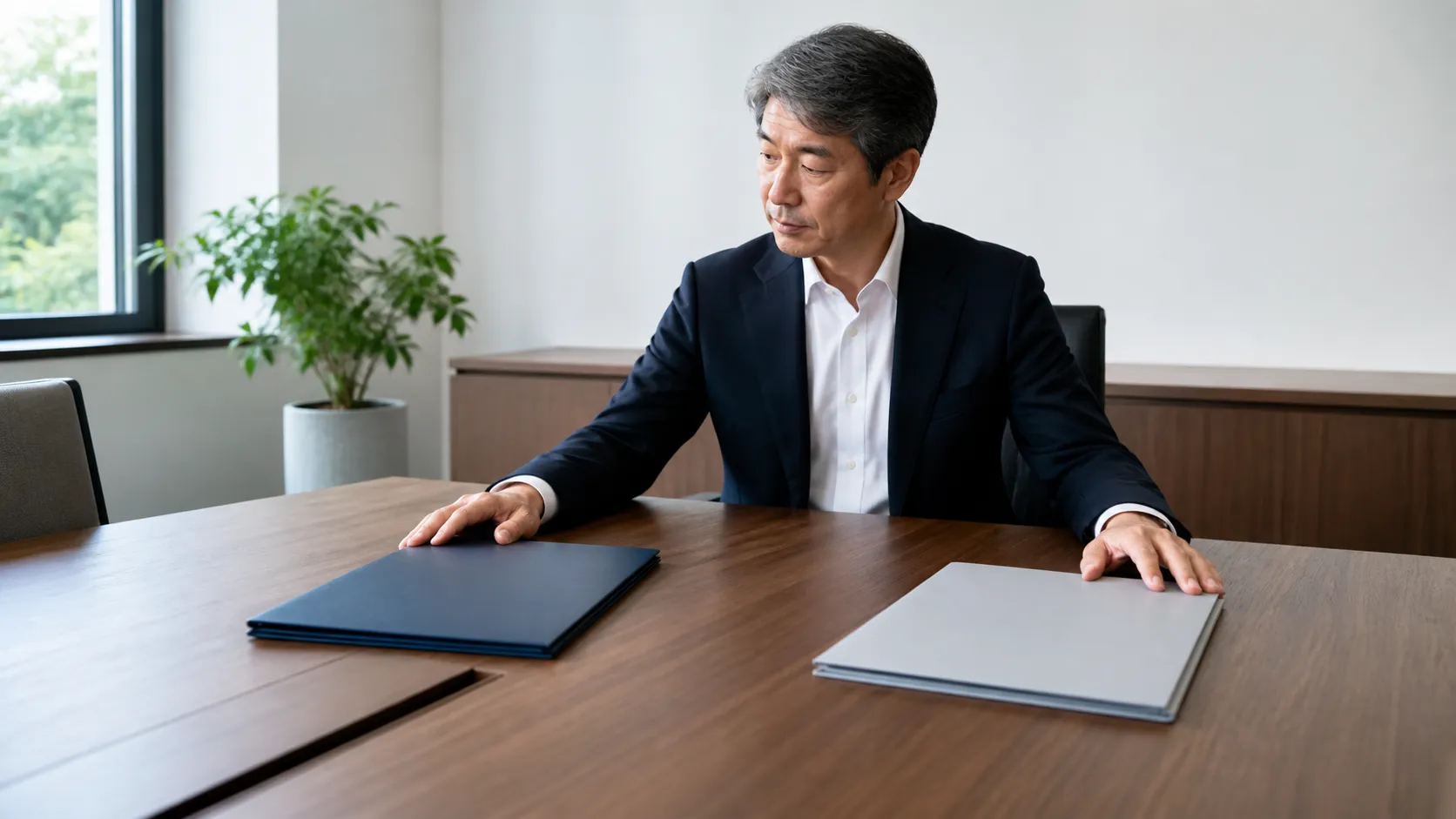 独占交渉権と優先交渉権の違いを比較検討する経営者のイメージ
